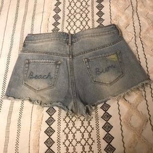 Beach bum jean shorts